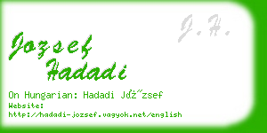 jozsef hadadi business card